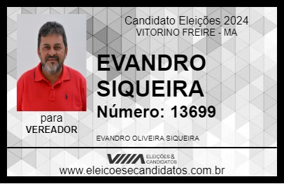 Candidato EVANDRO SIQUEIRA 2024 - VITORINO FREIRE - Eleições