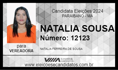 Candidato NATALIA SOUSA 2024 - PARAIBANO - Eleições