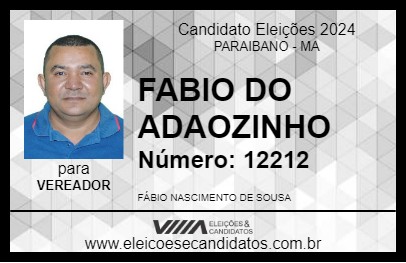 Candidato FABIO DO ADAOZINHO 2024 - PARAIBANO - Eleições