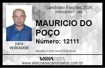 Candidato MAURICIO DO POÇO 2024 - PARAIBANO - Eleições