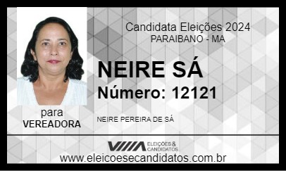 Candidato NEIRE SÁ 2024 - PARAIBANO - Eleições