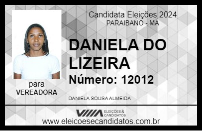 Candidato DANIELA DO LIZEIRA 2024 - PARAIBANO - Eleições