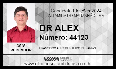 Candidato DR ALEX 2024 - ALTAMIRA DO MARANHÃO - Eleições