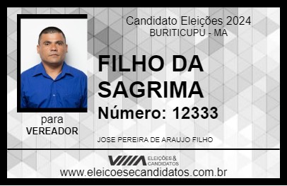 Candidato FILHO 2024 - BURITICUPU - Eleições