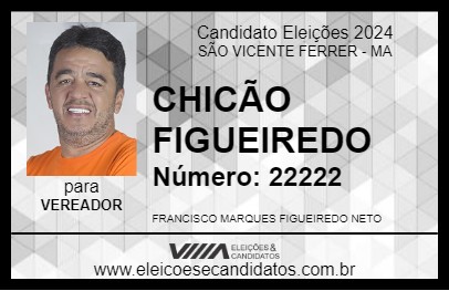 Candidato CHICÃO FIGUEIREDO 2024 - SÃO VICENTE FERRER - Eleições