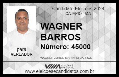 Candidato WAGNER BARROS 2024 - CAJAPIÓ - Eleições