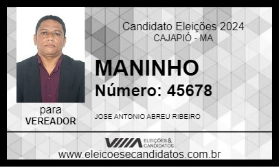 Candidato MANINHO 2024 - CAJAPIÓ - Eleições