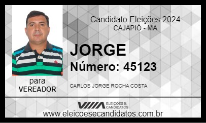 Candidato JORGE 2024 - CAJAPIÓ - Eleições