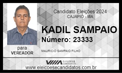 Candidato KADIL SAMPAIO 2024 - CAJAPIÓ - Eleições