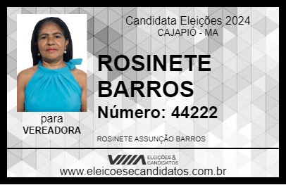 Candidato ROSINETE BARROS 2024 - CAJAPIÓ - Eleições