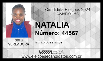 Candidato NATÁLIA DO ESPORTE 2024 - CAJAPIÓ - Eleições