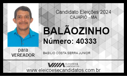 Candidato BALÃOZINHO 2024 - CAJAPIÓ - Eleições