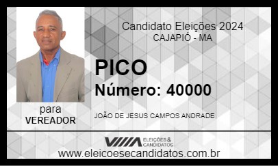 Candidato PICO 2024 - CAJAPIÓ - Eleições