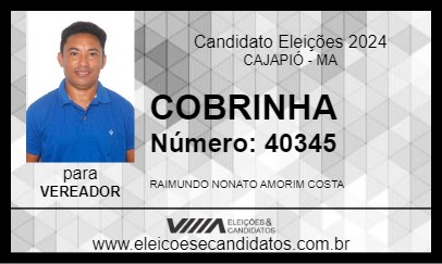 Candidato COBRINHA 2024 - CAJAPIÓ - Eleições