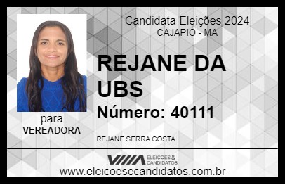 Candidato REJANE DA UBS 2024 - CAJAPIÓ - Eleições