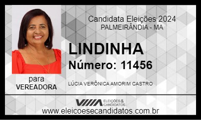 Candidato LINDINHA 2024 - PALMEIRÂNDIA - Eleições