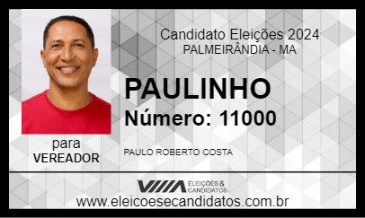 Candidato PAULINHO 2024 - PALMEIRÂNDIA - Eleições