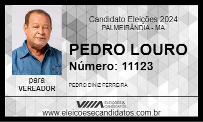 Candidato PEDRO LOURO 2024 - PALMEIRÂNDIA - Eleições