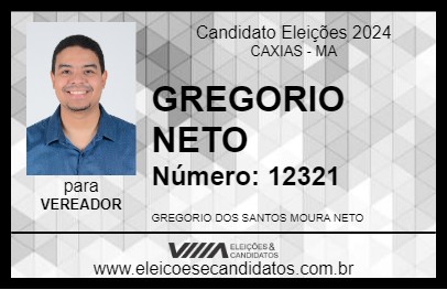 Candidato GREGORIO NETO 2024 - CAXIAS - Eleições