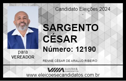 Candidato SARGENTO CÉSAR 2024 - CAXIAS - Eleições