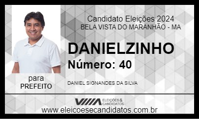 Candidato DANIELZINHO 2024 - BELA VISTA DO MARANHÃO - Eleições