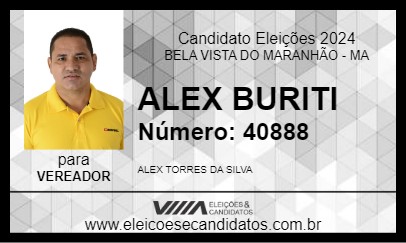 Candidato ALEX BURITI 2024 - BELA VISTA DO MARANHÃO - Eleições