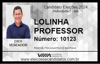 Candidato LOLINHA PROFESSOR  2024 - PARAIBANO - Eleições