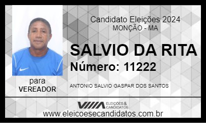 Candidato SALVIO DA RITA 2024 - MONÇÃO - Eleições