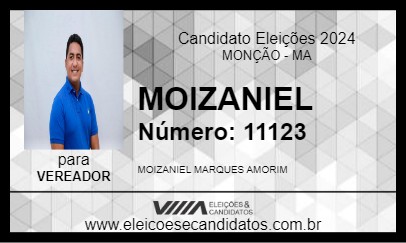 Candidato MOIZANIEL 2024 - MONÇÃO - Eleições