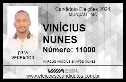 Candidato VINÍCIUS NUNES 2024 - MONÇÃO - Eleições