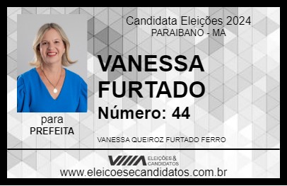 Candidato VANESSA FURTADO 2024 - PARAIBANO - Eleições