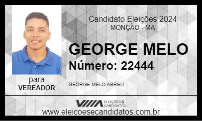 Candidato GEORGE MELO 2024 - MONÇÃO - Eleições