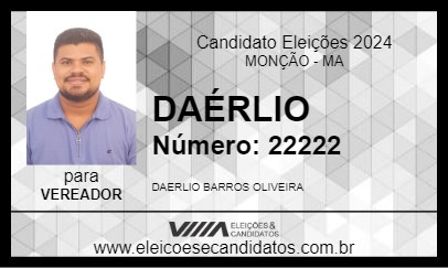 Candidato DAÉRLIO 2024 - MONÇÃO - Eleições