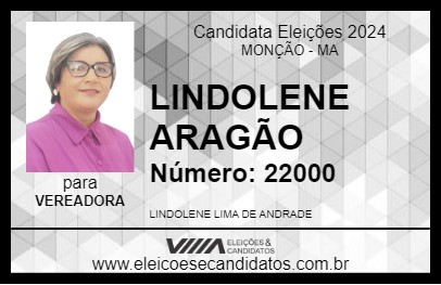 Candidato LINDOLENE ARAGÃO 2024 - MONÇÃO - Eleições