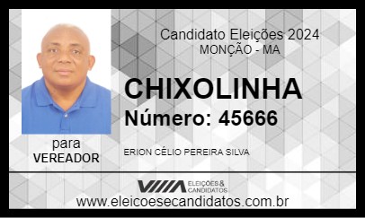 Candidato CHIXOLINHA 2024 - MONÇÃO - Eleições