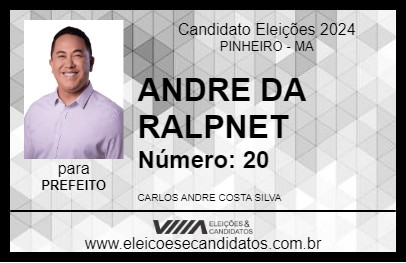 Candidato ANDRE DA RALPNET 2024 - PINHEIRO - Eleições