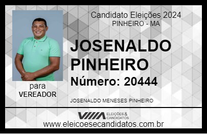 Candidato JOSENALDO PINHEIRO 2024 - PINHEIRO - Eleições