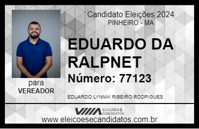 Candidato EDUARDO DA RALPNET 2024 - PINHEIRO - Eleições