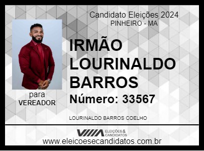 Candidato IRMÃO LOURINALDO BARROS 2024 - PINHEIRO - Eleições