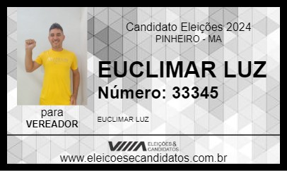 Candidato EUCLIMAR LUZ 2024 - PINHEIRO - Eleições