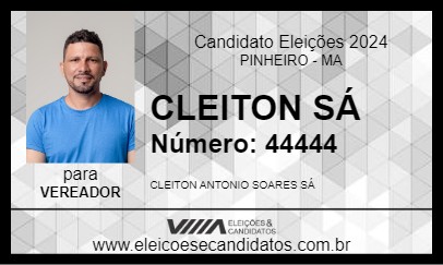 Candidato CLEITON SÁ 2024 - PINHEIRO - Eleições