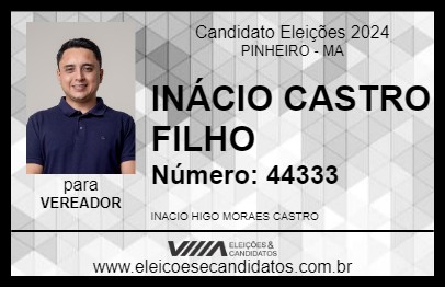 Candidato INÁCIO CASTRO FILHO 2024 - PINHEIRO - Eleições