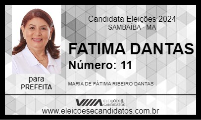 Candidato FATIMA DANTAS 2024 - SAMBAÍBA - Eleições