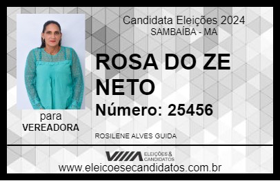 Candidato ROSA DO ZE NETO 2024 - SAMBAÍBA - Eleições