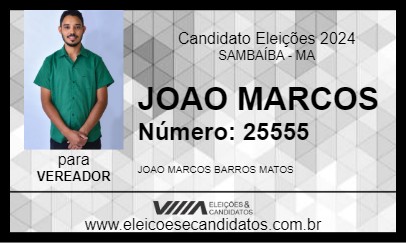 Candidato JOAO MARCOS 2024 - SAMBAÍBA - Eleições