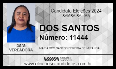 Candidato DOS SANTOS 2024 - SAMBAÍBA - Eleições