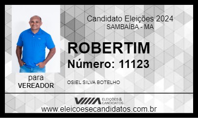 Candidato ROBERTIM 2024 - SAMBAÍBA - Eleições