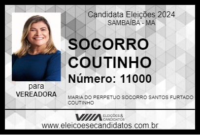 Candidato SOCORRO COUTINHO 2024 - SAMBAÍBA - Eleições