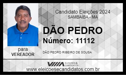 Candidato DÃO PEDRO 2024 - SAMBAÍBA - Eleições