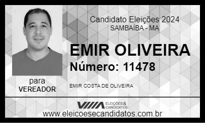 Candidato EMIR OLIVEIRA 2024 - SAMBAÍBA - Eleições